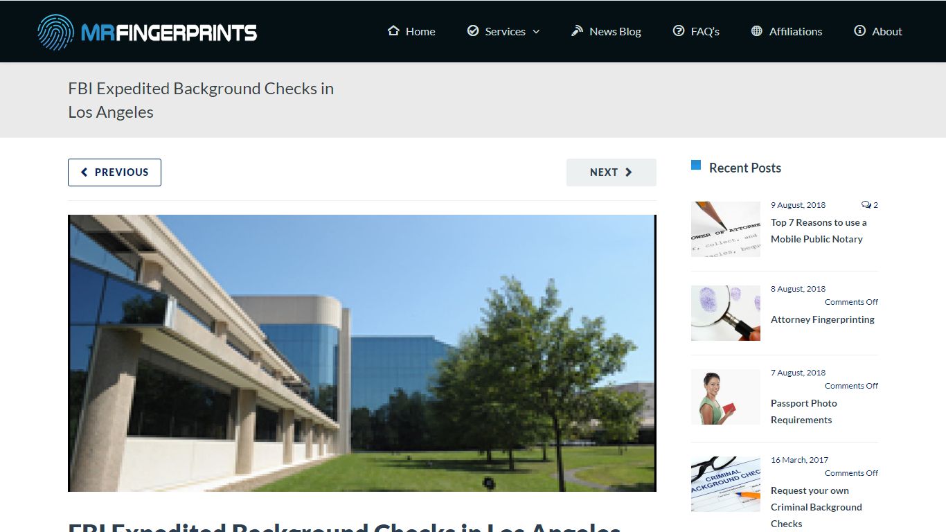 FBI Expedited Background Checks in Los Angeles - Mr Fingerprints
